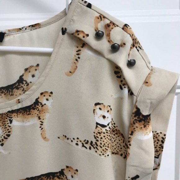 CLOSING SALE Edge Cheetah Blouse - Picture 3 of 5